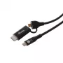 Equip USB-C į USB-C + HDMI adapteris su 100W Power Delivery, 4K 60Hz, aliuminio
