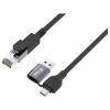 Equip USB-C + USB-A į RJ45 Gigabit Ethernet adapteris, 5 m, juodas