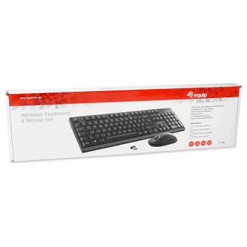 Equip Wireless Keyboard and Mouse Set - German Layout - Black