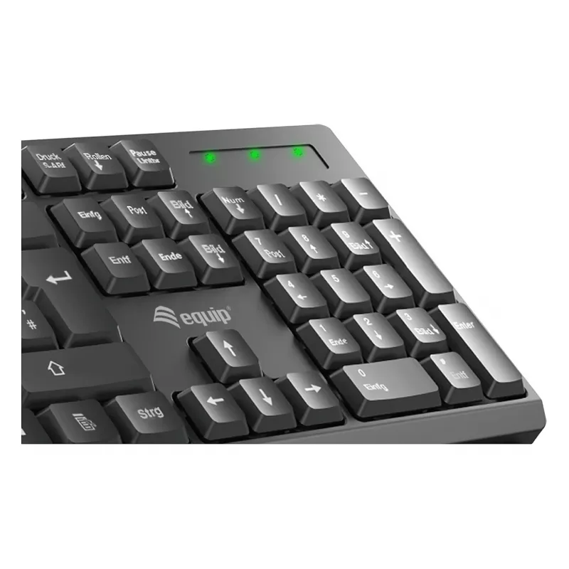 Equip Wireless Keyboard and Mouse Set - German Layout - Black