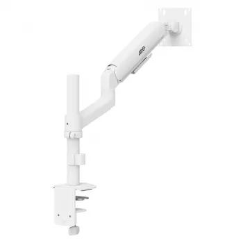 ERGO OFFICE ER-691 W dujinis spyruoklinis monitoriaus laikiklis ant stalo, 17-32 inch monitoriams iki 10 kg, matinė balta