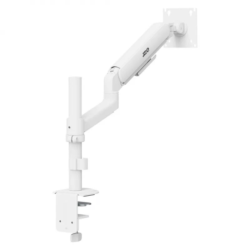 ERGO OFFICE ER-691 W dujinis spyruoklinis monitoriaus laikiklis ant stalo, 17-32 inch monitoriams iki 10 kg, matinė balta