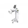 Ergotron mobilus medicininis darbo stovas LCD / PC įrangai – LiFe baterija, ES – Medicininis – Plastikas, Aliuminis, Cinkuotas plienas – Pilka, Balta, Poliruotas aliuminis – Ekrano dydis: iki 22 colių