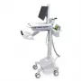 Ergotron mobilus medicininis darbo stovas LCD / PC įrangai – LiFe baterija, ES – Medicininis – Plastikas, Aliuminis, Cinkuotas plienas – Pilka, Balta, Poliruotas aliuminis – Ekrano dydis: iki 22 colių