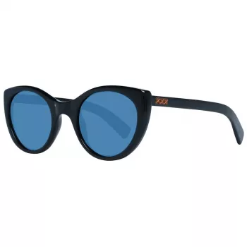 ERMENEGILDO ZEGNA Unisex akiniai nuo saulės ZC0009-01V50 - Juodas acetatinis rėmelis, pilki lęšiai 50/23/145 mm