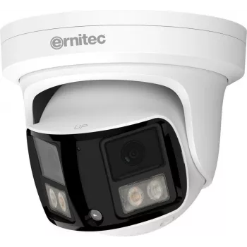 Ernitec Wolf Ultra 8MP kupolinė kamera su 190° objektyvu, IR ir balta šviesa, PoE, IP66, NDAA 0070-08129