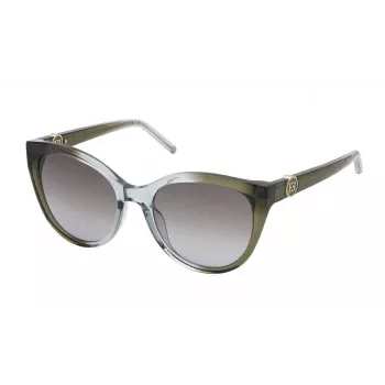 ESCADA moteriški SESD87-550C44 drugelio formos akiniai nuo saulės - Brown Havana, Gradient Brown lęšiai, 55/20/140 mm