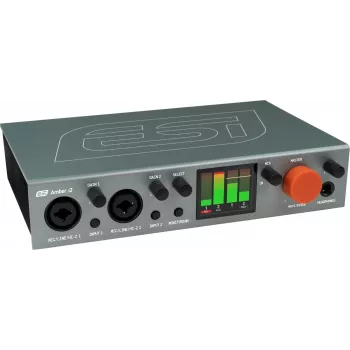 ESI Amber i2 24-bit/192 kHz USB-C garso sąsaja su 2 mikrofono/linijos/instrumentų įėjimais ir +48V fantominiu maitinimu