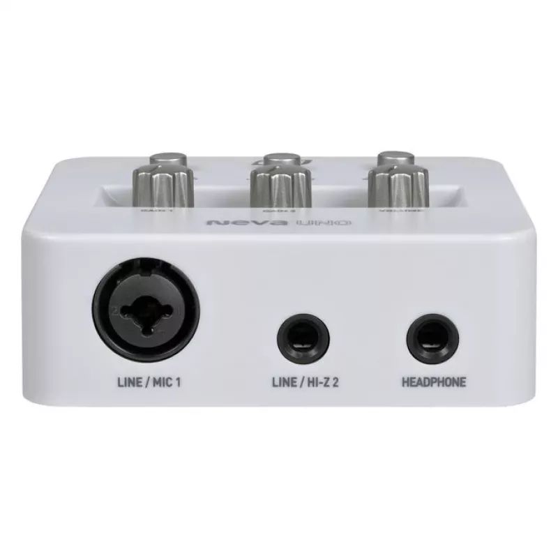 ESI Neva Uno – USB-C garso sąsaja, 24 bitų / 192 kHz, 2 įėjimai / 2 išėjimai, XLR/TRS kombinuota, +48 V, tiesioginis monitoringas
