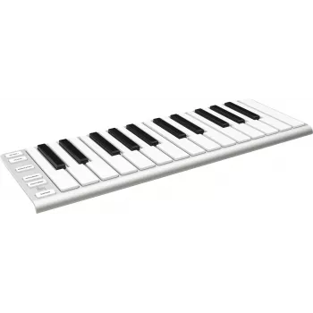 ESI Xkey 25 USB MIDI klaviatūra valdiklis - 25 jautrūs spaudimui klavišai, polifoninis aftertouch, šlifuotas aliuminis, itin plona, sidabrinė