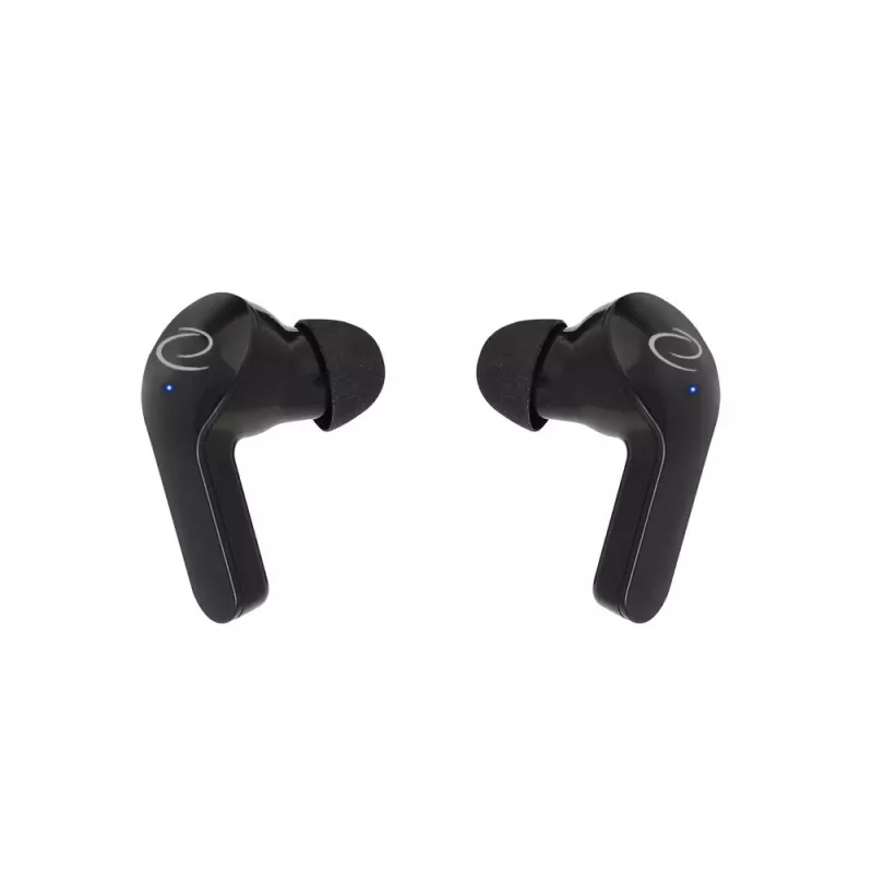 Esperanza EH239K tikros belaidės stereo Bluetooth į ausis įdedamos ausinės su įkrovimo dėklu, lietimo valdymu, įmontuotu mikrofonu, juodos