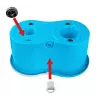Esperanza EHS005 Rotacinė šluostų sistema su išgręžimo mechanizmu, teleskopine rankena, 6L kibiru, 2 mikropluošto galvutėmis, Green/Grey