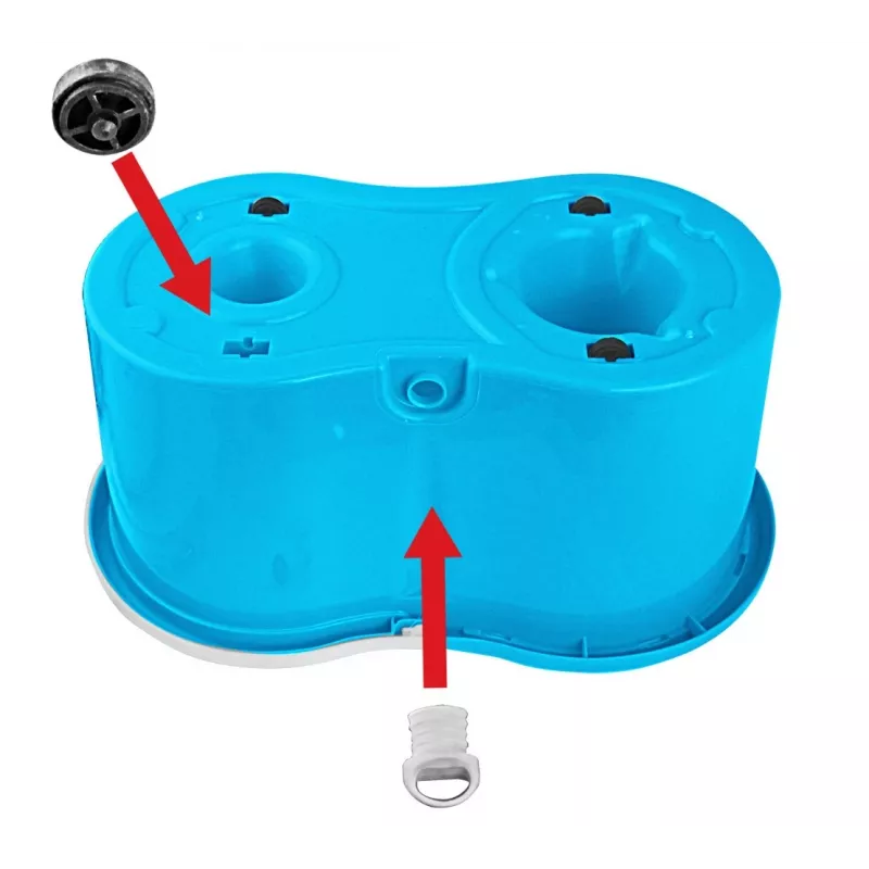 Esperanza EHS005 Rotacinė šluostų sistema su išgręžimo mechanizmu, teleskopine rankena, 6L kibiru, 2 mikropluošto galvutėmis, Green/Grey