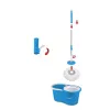 Esperanza EHS005 Rotacinė šluostų sistema su išgręžimo mechanizmu, teleskopine rankena, 6L kibiru, 2 mikropluošto galvutėmis, Green/Grey