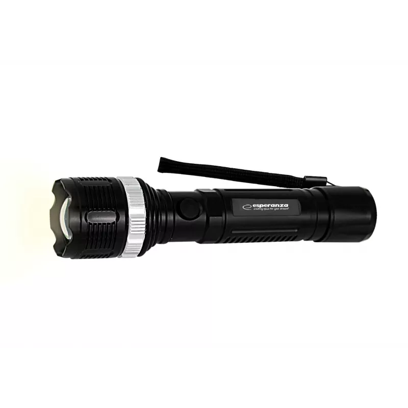 Esperanza Epione L Black Rankinis žibintuvėlis LED, 80 lm, 100 m spindulys, aliuminis, atsparus purslams