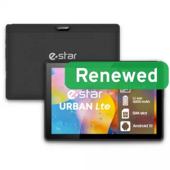 ESTAR Renewed Grade A 10,1 colio URBAN planšetinis kompiuteris 4GB juodas 64GB Android