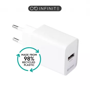 ESTUFF INFINITE (GRS) USB-A įkroviklis 12W baltas EU