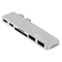 eSTUFF USB-C Slot-in Hub Pro Sidabrinis (ES84122-SILVER)