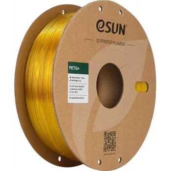 ESUN PETG+ 1,75mm permatomas geltonas 1kg popierinė ritė 3D spausdintuvo kaitinamoji medžiaga PETG+175T-Y1P1