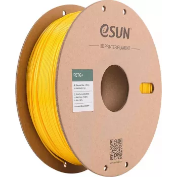 eSUN PETG+ 3D spausdintuvo kaitinamoji medžiaga 1,75mm 1kg geltona popierinė ritė PETG+175Y1P1