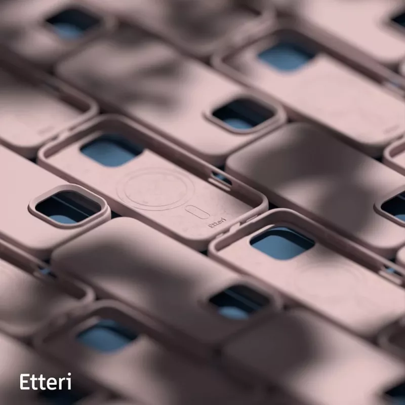 ETTERI Silicone Mag Case, skirtas iPhone 16 Pro 6,3 colio, šviesiai rožinė