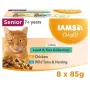 EUKANUBA IAMS Delights Senior Land & Sea Collection in Gravy – Šlapias kačių maistas – 8 x 85 g