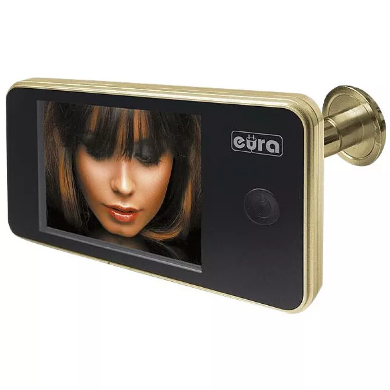 EURA VDP-01C1 ERIS Skaitmeninis durų žiūronas 3,2 inch LCD Auksinis