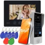 EURA VDP-90A3 DELTA+ Black 7 inch Full HD vaizdo domofonas, WiFi, 2 įėjimai, klaviatūra, artumo skaitytuvas, AHD, Tuya