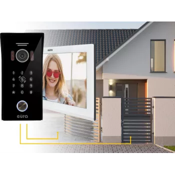 EURA VDP-99C5 Vaizdo domofonas, 7 colių jutiklinis ekranas, WiFi, RFID, Tuya, baltas