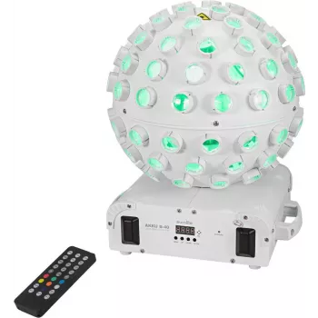 EUROLITE AKKU B-40 lazerinio spindulio efektas AIR baltas, 5x 8W RGBW LED, RG lazeris, baterija iki 11 val.