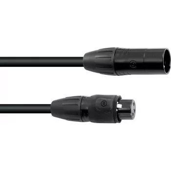 EUROLITE DMX laidas SEC-1 IP65 3 kontaktų 20 m juodas, skirta naudoti lauke