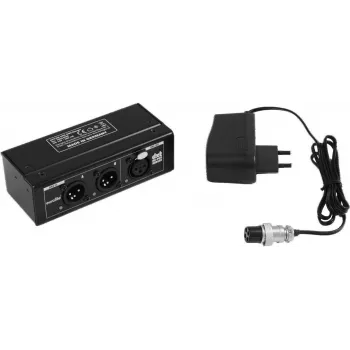 EUROLITE DXT-ME PRO DMX sujungėjas 2x3-pin XLR įėjimas į 1x3-pin XLR išėjimas, HTP/LTP/Merge režimai, 512 kanalų, metalinis korpusas, 9-12V DC 70064868