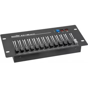 EUROLITE FD-36+1 DMX dimmerio pultas 36 kanalų apšvietimo valdiklis su pagrindiniu faderiu