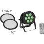 EUROLITE LED IP PAR 7x9W SCL prožektorius su 15x60° ir 40° difuzoriaus lęšiais 20000672