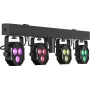 EUROLITE LED KLS-402 kompaktiškas šviesos rinkinys AIR 4x RGB/WW prožektoriai AirW belaidis