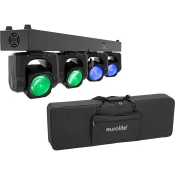 EUROLITE LED TMH Bar B240 judančių galvučių spindulių rinkinys su minkštu krepšiu – 4x 60W RGBW scenos apšvietimas