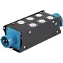 EUROLITE SAB-62X 19 colių 2U 3 fazių maitinimo skirstytuvas su 6 Schuko lizdais, 16A CEE įvadu, 11kW 60003755
