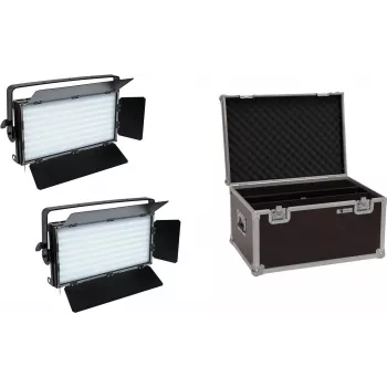 EUROLITE rinkinys 2x LED PLL-480 CW/WW panelė + dėklas 20000676