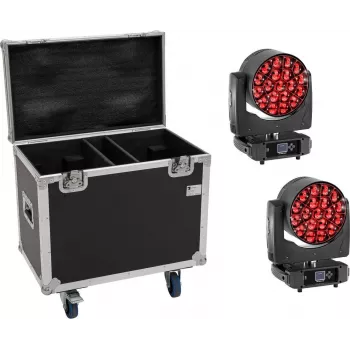 EUROLITE rinkinys 2x LED TMH-H380 spindulio / plovimo / gėlės efekto judanti galva su skrydžio dėžė