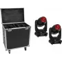 EUROLITE rinkinys 2x LED TMH-S400 CMY judanti galva Beam/Spot/Wash + dėklas su ratukais