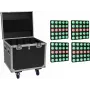 EUROLITE rinkinys 4x LED Pixel Matrix Panel 5x5 RGB/WW + Flightcase su ratukais