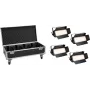 EUROLITE rinkinys 4x LED PLL-576 CW/WW panelė + dėklas su ratukais DMX 576 LED 3000-6000K