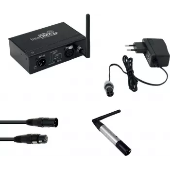 EUROLITE rinkinys freeDMX AP Wi-Fi sąsaja + QuickDMX belaidis siųstuvas + DMX kabelis 20000870