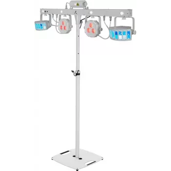 EUROLITE rinkinys LED KLS Laser Bar FX šviesos rinkinys baltas + BPS-2 garsiakalbio stovas baltas 20000920