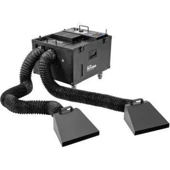 EUROLITE WLF-2500 Water Low Fog PRO 2500W žemojo rūko mašina su 10L vandens talpa ir 5L skysčio talpa, DMX512, laikmatis, laidinis nuotolinio valdymo pultas 51702062