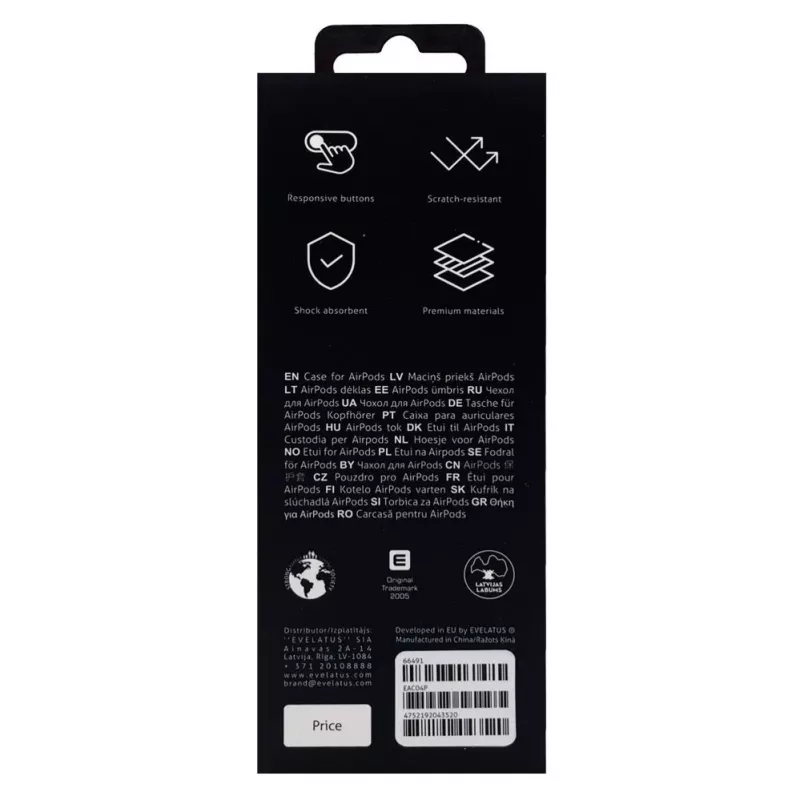 Evelatus Apple AirPods Dėklas EAC04 Rožinis
