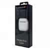 EVELATUS Apple AirPods Case EAC05 White - Silikoninis apsauginis dangtelis su karabinu