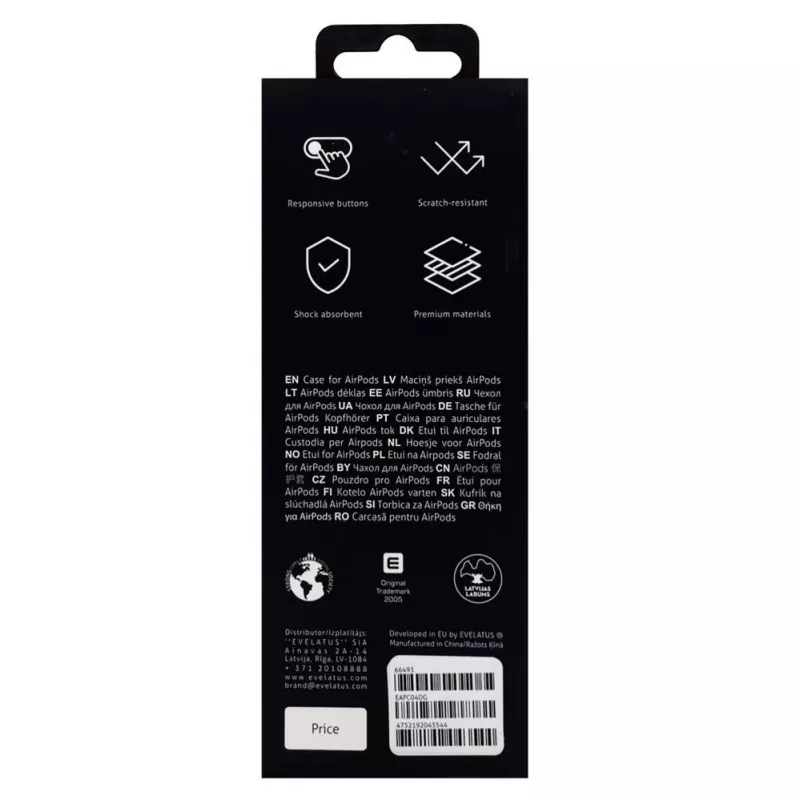 Evelatus Apple AirPods Pro Case EAC04 tamsiai pilka