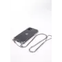 Evelatus Apple iPhone 11 Pro Max Silikoninis permatomas su karoliuko TPU dirželiu sidabrinis