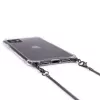 Evelatus Apple iPhone 11 Pro Max Silikoninis Skaidrus su Kaklo Dirželiu TPU Juostele Kosminė Pilka